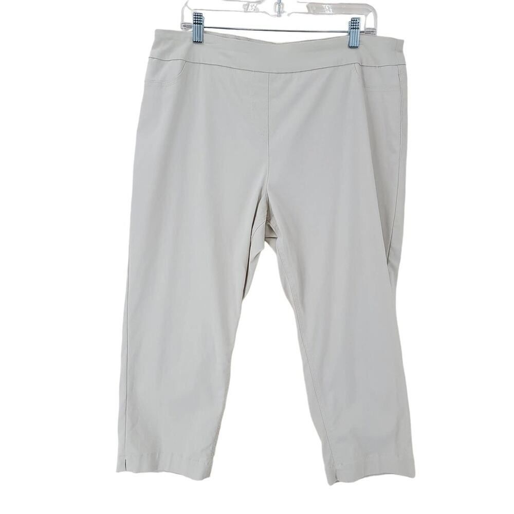 Soft Surroundings PXL Stretch Crop Pants Cream